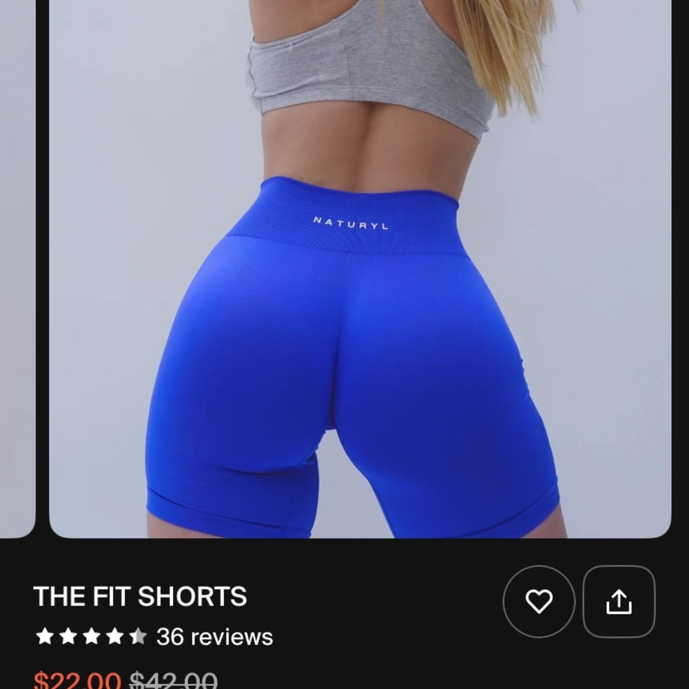 NEW WITH TAGS* Naturyl by Niykee blue bike shorts